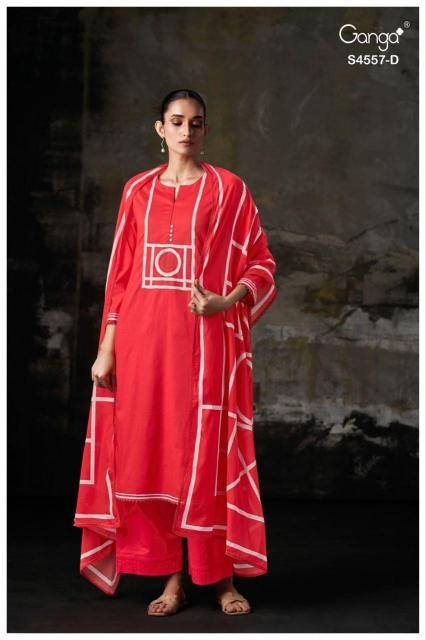 Ganga kazra 4557 Dress material wholesalers in Ahmedabad